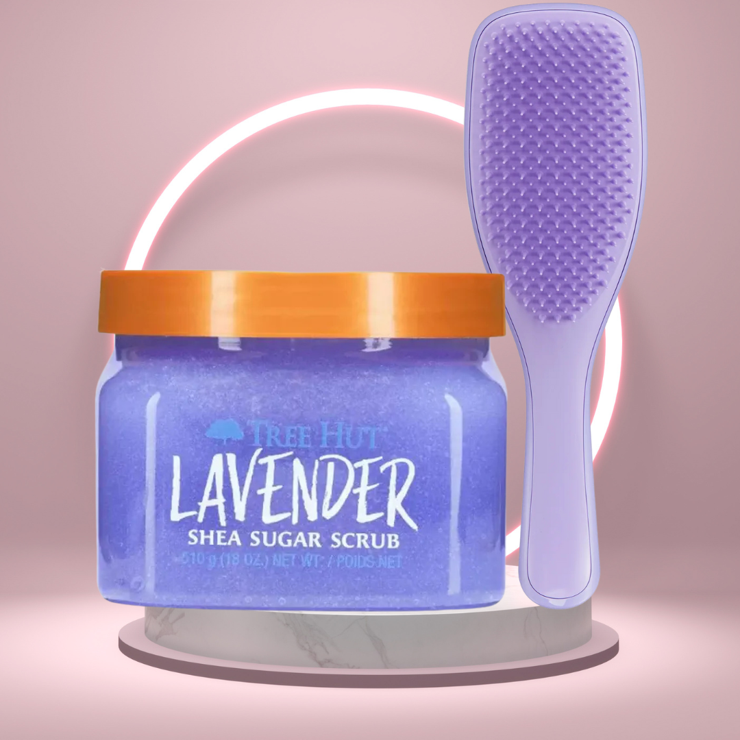 lavender tree hut Tree Hut & Tangle Teezer Bundle: Lavender & The Ultimate Detangler – Bella360 Beauty