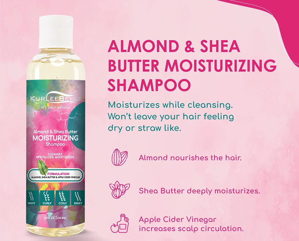 KurleeBelle Almond & Shea Butter Moisturizing Shampoo
