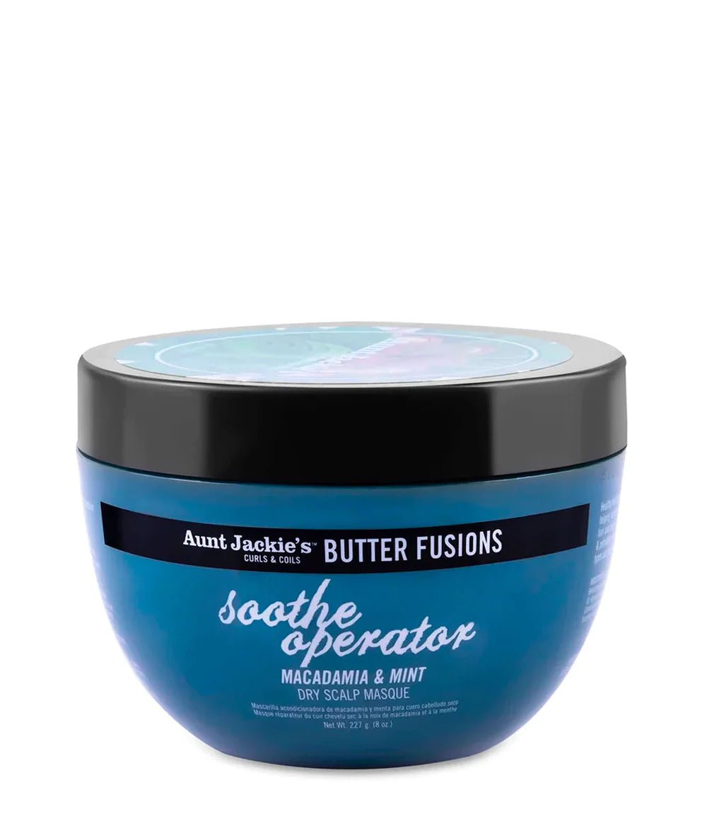 Aunt Jackie's Butter Fusions Soothe Operator – Macadamia & Mint Dry Scalp Conditioning Masque