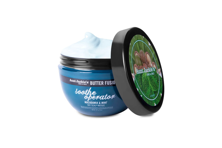 Aunt Jackie's Butter Fusions Soothe Operator – Macadamia & Mint Dry Scalp Conditioning Masque