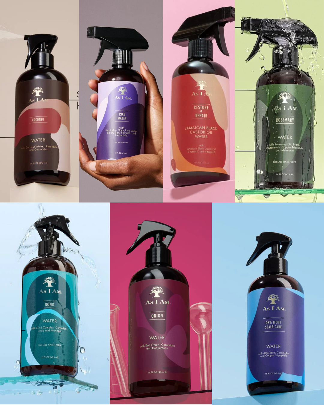 The AS I AM Water Sprays - The Perfect Hair Mists