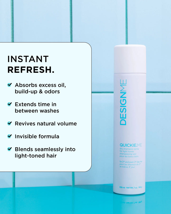 DESIGNME QUICKIE.ME Dry Shampoo for Light Tones 7oz