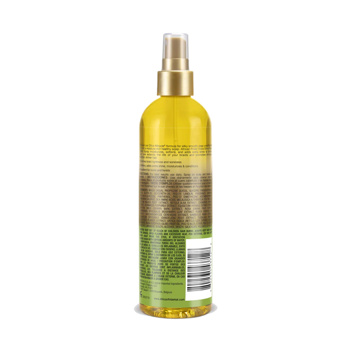 African Pride OLIVE MIRACLE BRAID SHEEN SPRAY, EXTRA SHINE, 12 OZ