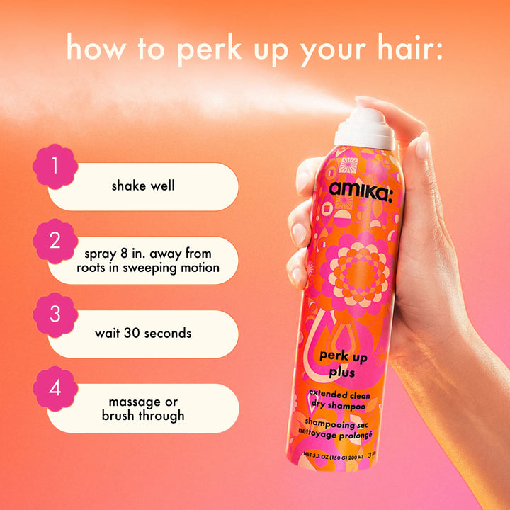 amika perk up plus extended clean dry shampoo