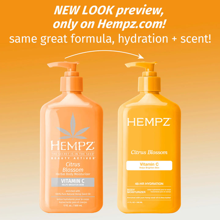 Hempz Beauty Actives Citrus Blossom Body Moisturizer with Brightening Vitamin C