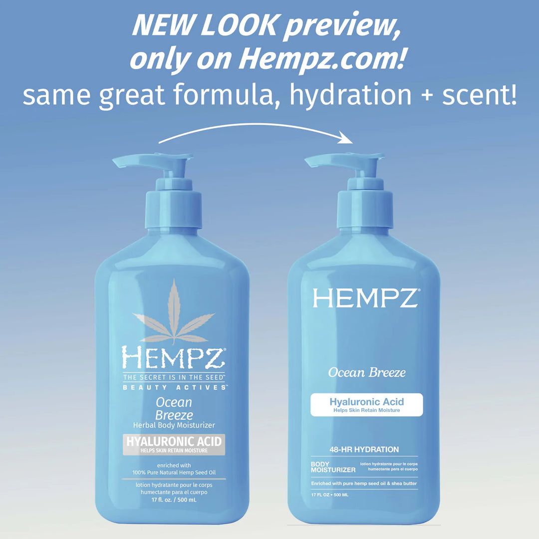 Hempz Beauty Actives Ocean Breeze Body Moisturizer with Hyaluronic Acid
