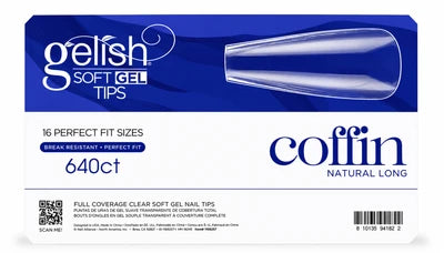 Gelish Soft Gel™ Tips Long Coffin (640CT)