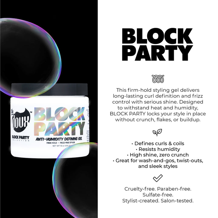 THE DOUX BLOCK PARTY Anti-Humidity Defining Gel 16oz