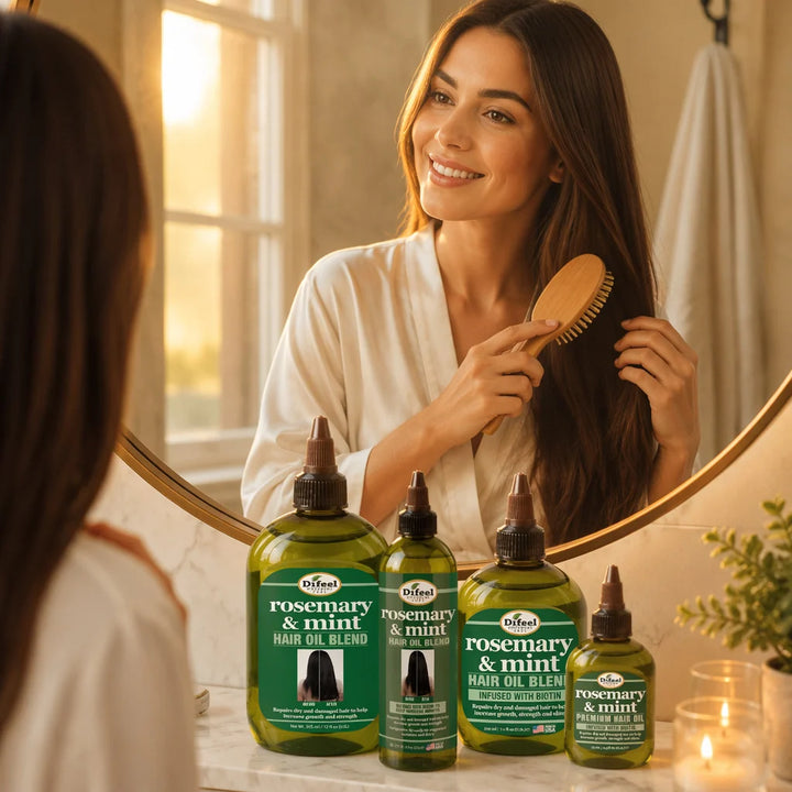 Difeel Rosemary and Mint Hair Oil Blend with Biotin 7.1 oz.