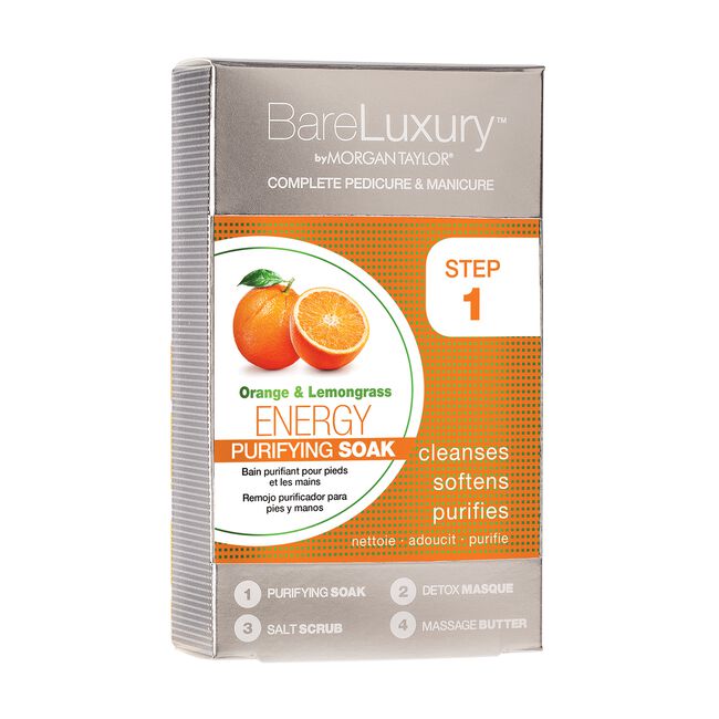 Morgan Taylor BareLuxury Energy Purifying Soak - Orange & Lemongrass 4PK