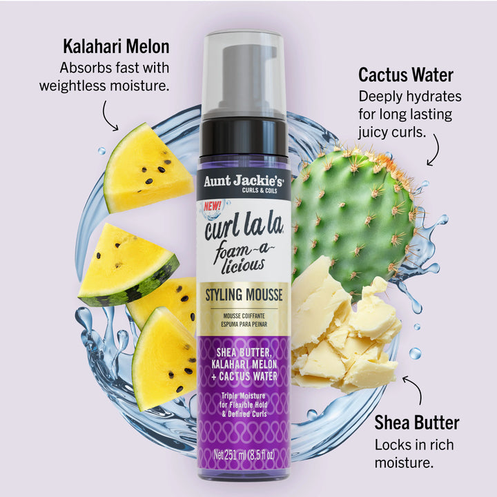 Aunt Jackie's Curl La La Foam-a-licious Styling Mousse