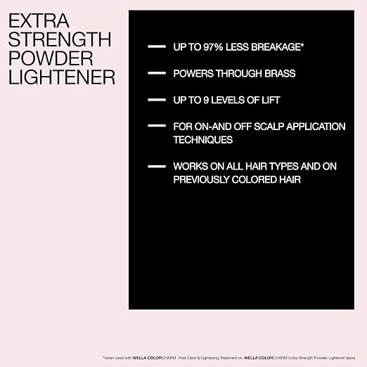 Wella ColorCharm Extra Strength Powder Lightener | Up to 9 Levels of Lift - Sachet
