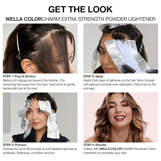 Wella ColorCharm Extra Strength Powder Lightener | Up to 9 Levels of Lift - Sachet