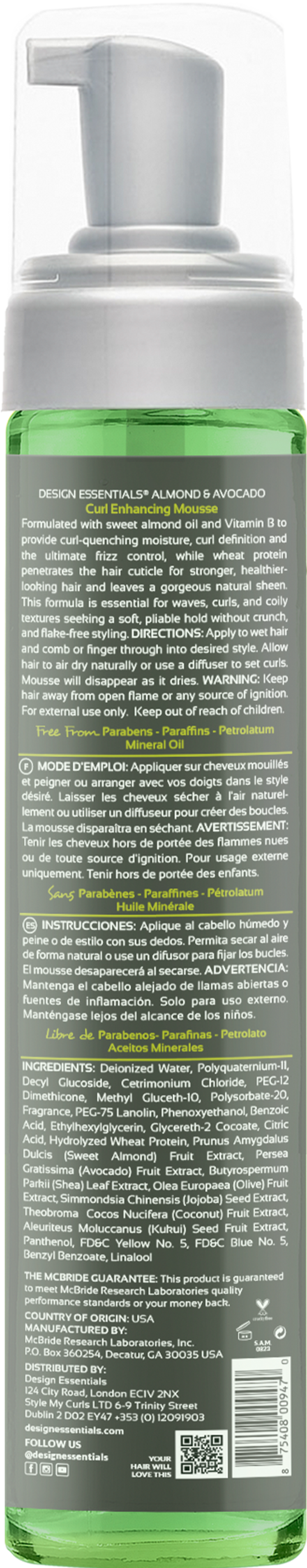 Design Essentials Almond & Avocado Curl Enhancing Mousse