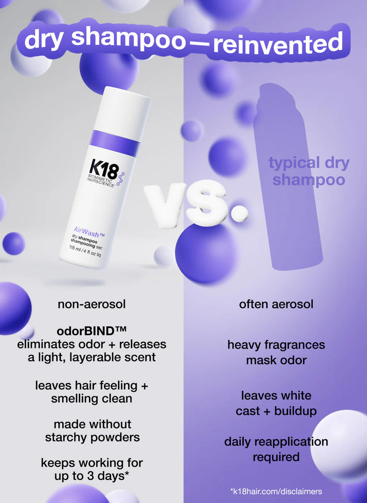 K18 Biomimetic Hairscience AirWash™ dry shampoo