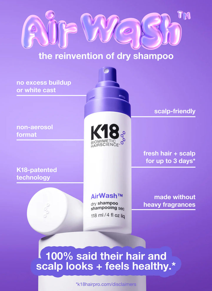 K18 Biomimetic Hairscience AirWash™ dry shampoo