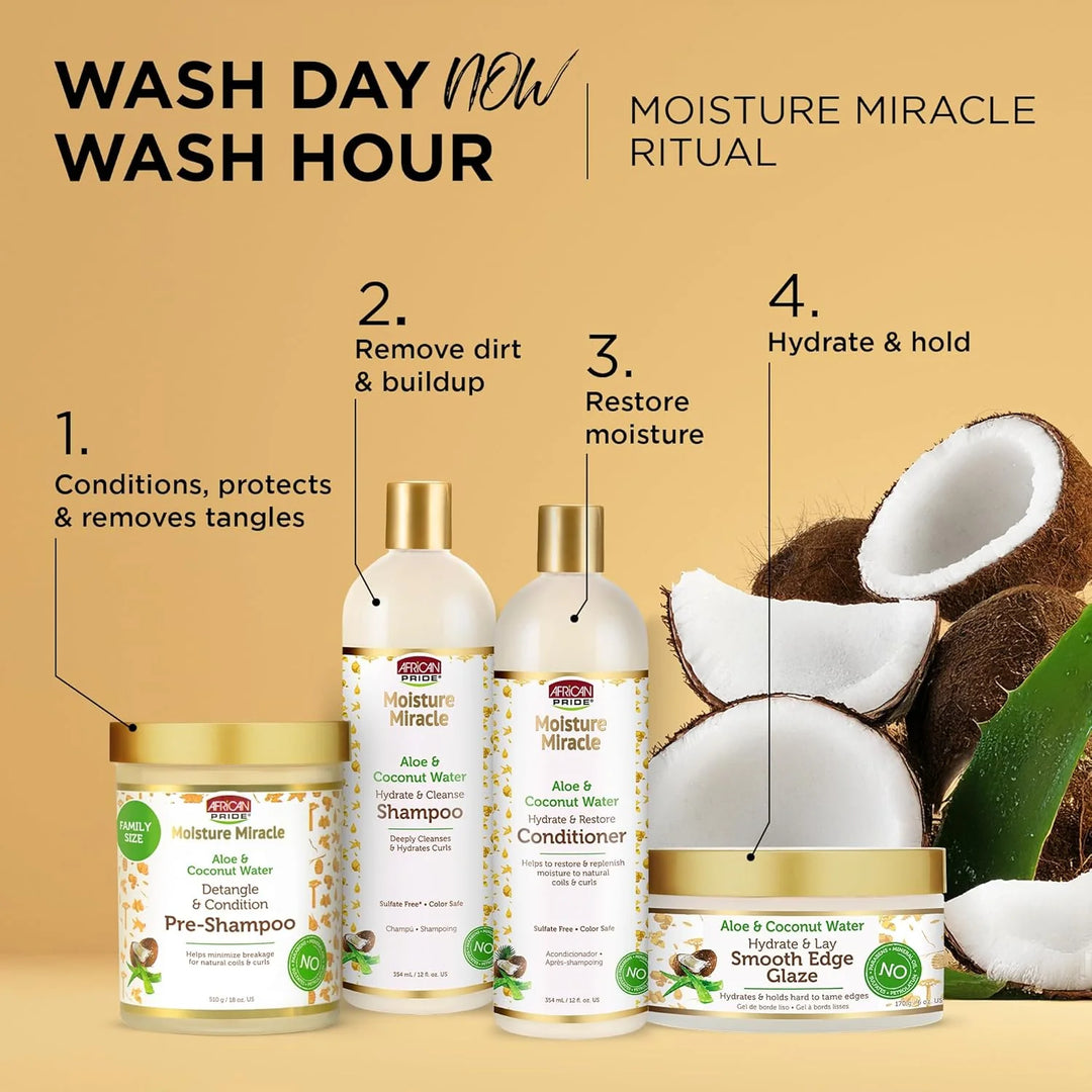 African Pride Moisture Miracle Aloe & Coconut Water Smooth Edge Glaze