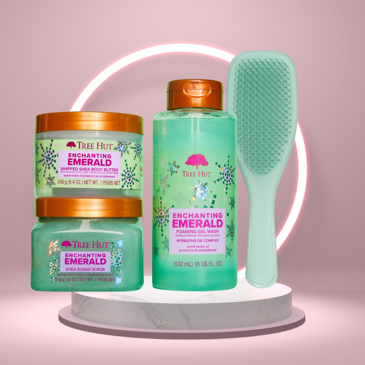 Tree Hut & Tangle Teezer Bundle: Enchanting Emerald & The Ultimate Detangler