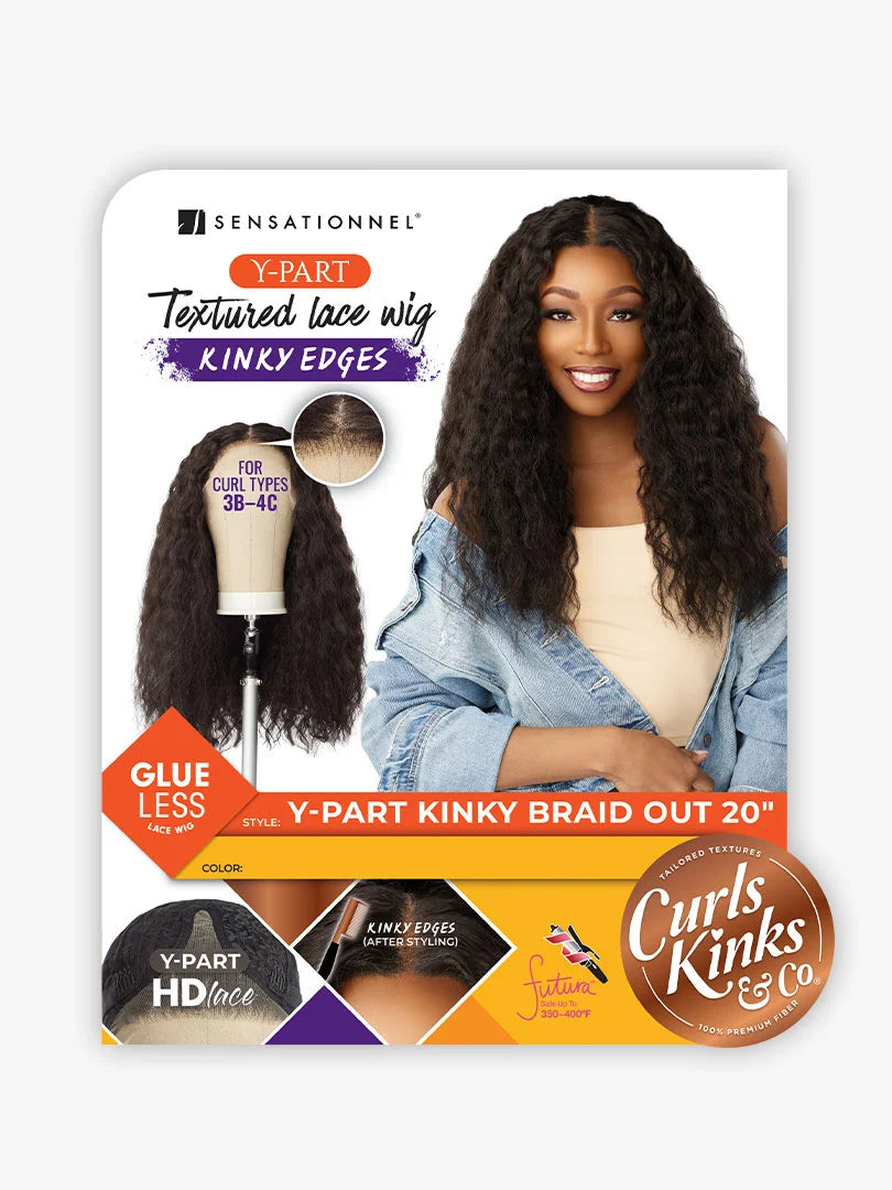 SENSATIONNEL CURLS KINKS & Co KINKY EDGES Y-PART_KINKY BRAID OUT 20″