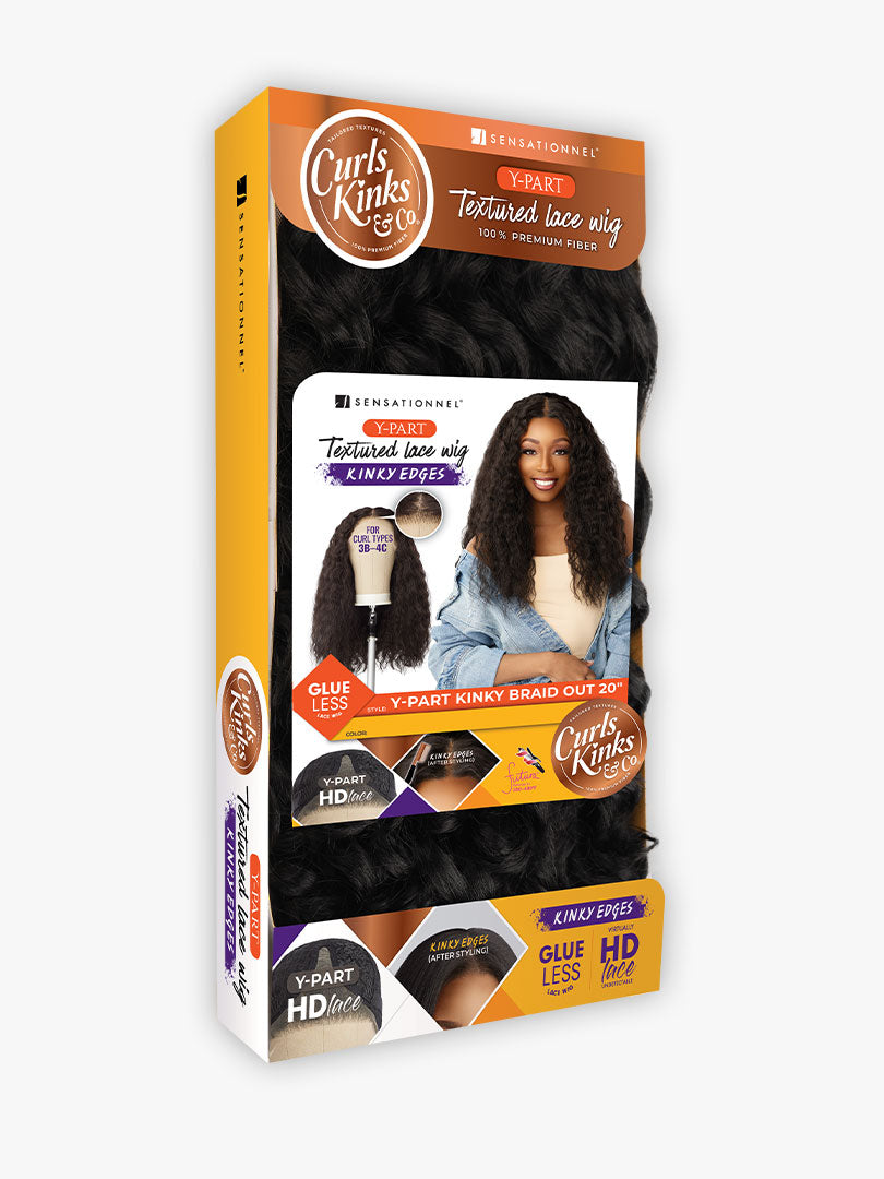 SENSATIONNEL CURLS KINKS & Co KINKY EDGES Y-PART_KINKY BRAID OUT 20″
