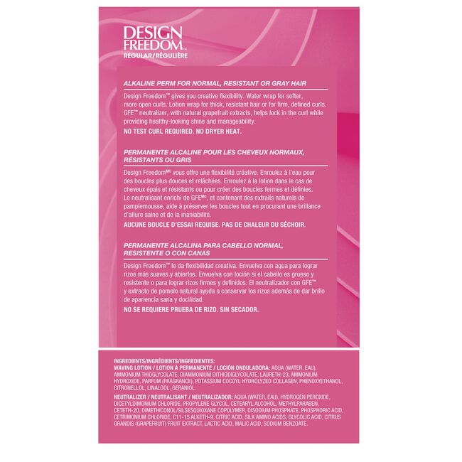 Zotos Professional Design Freedom Regular Alkaline Perm for Normal, Resistant or Gray Hair
