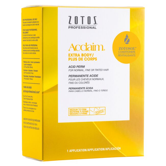 Zotos Professional Acclaim Extra Body Acid Perm for Normal, Fine or Tinted Hair