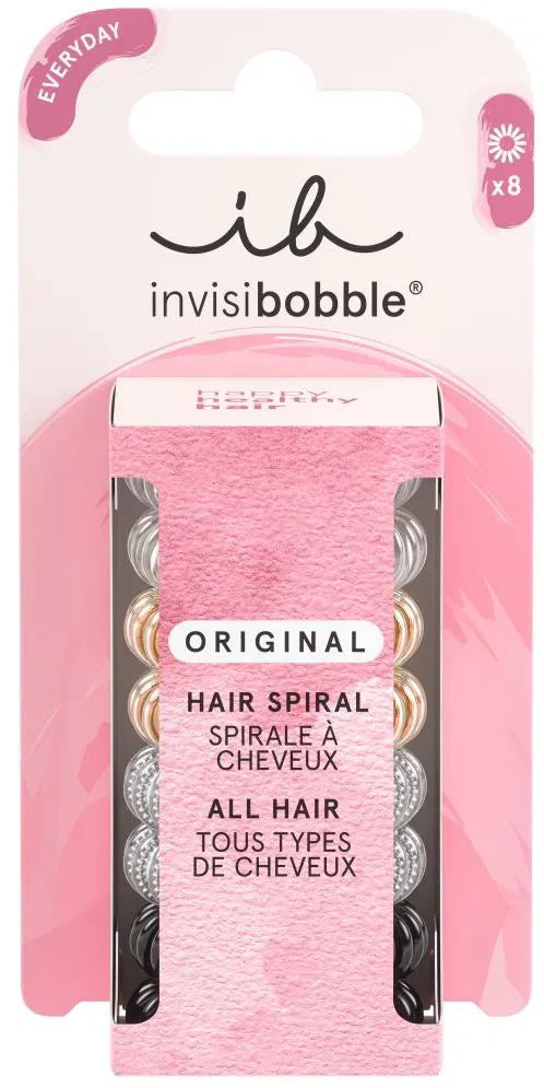 Invisibobble ORIGINAL Clear Black Metallic 8pc