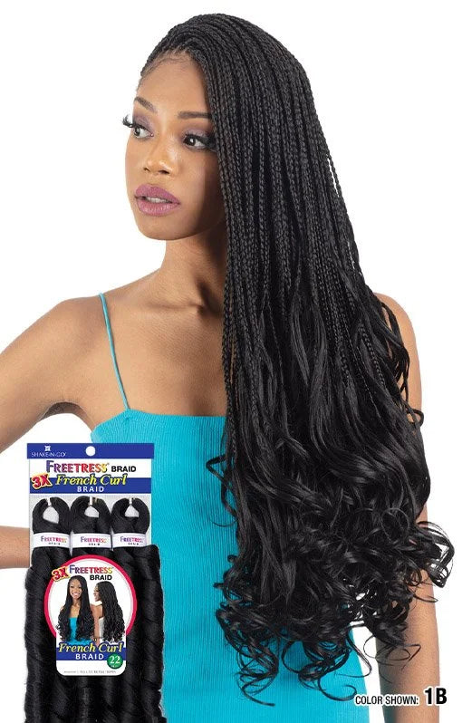 SHAKE-N-GO FREETRESS 3X FRENCH CURL BRAID 22"