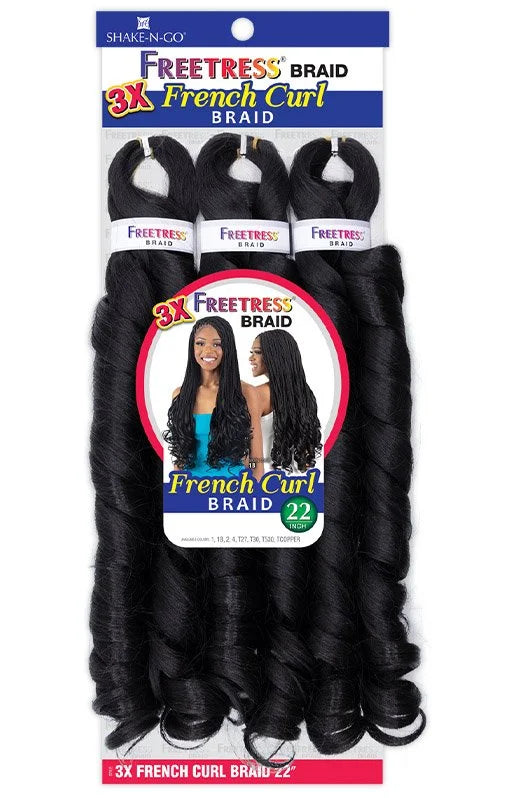 SHAKE-N-GO FREETRESS 3X FRENCH CURL BRAID 22"