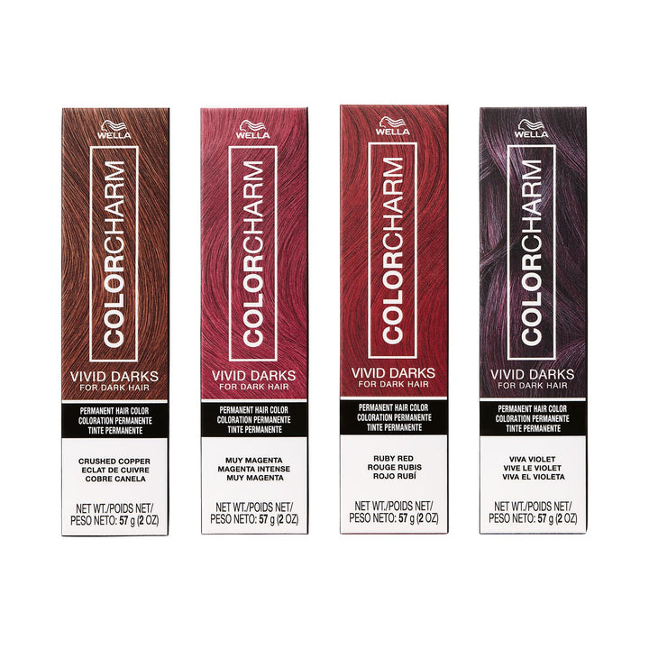 Wella ColorCharm Vivid Darks Permanent Cream Hair Color for Dark Hair