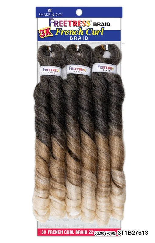 SHAKE-N-GO FREETRESS 3X FRENCH CURL BRAID 22"