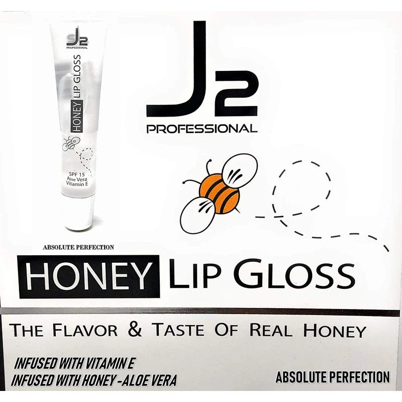 Dream World J2 Honey Lip Gloss, clear with SPF 15, Aloe Vera and Vitamin E