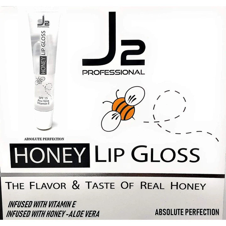 Dream World J2 Honey Lip Gloss, clear with SPF 15, Aloe Vera and Vitamin E