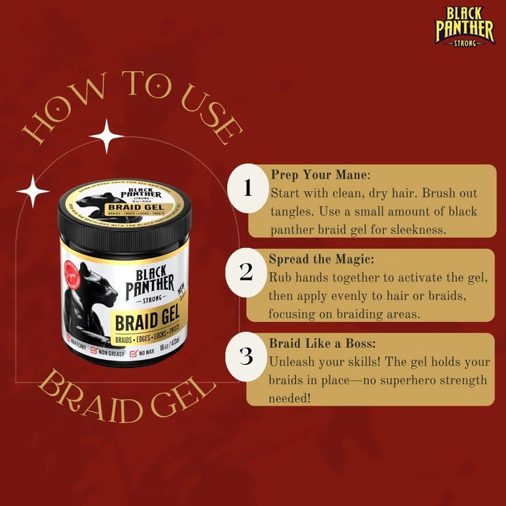 BLACK PANTHER BRAID GEL XTREME [BLACK] 16OZ