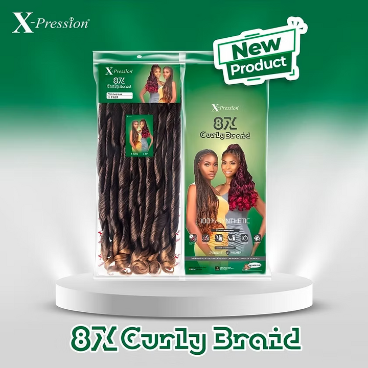 X-PRESSION 8X Curly Braid