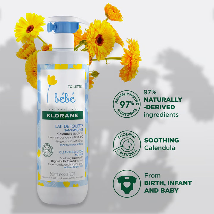 Klorane Baby Cleansing Lotion - 750 ml