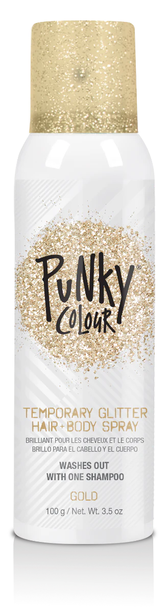 Punky Colour Temporary Hair Color Spray - GOLD GLITTER