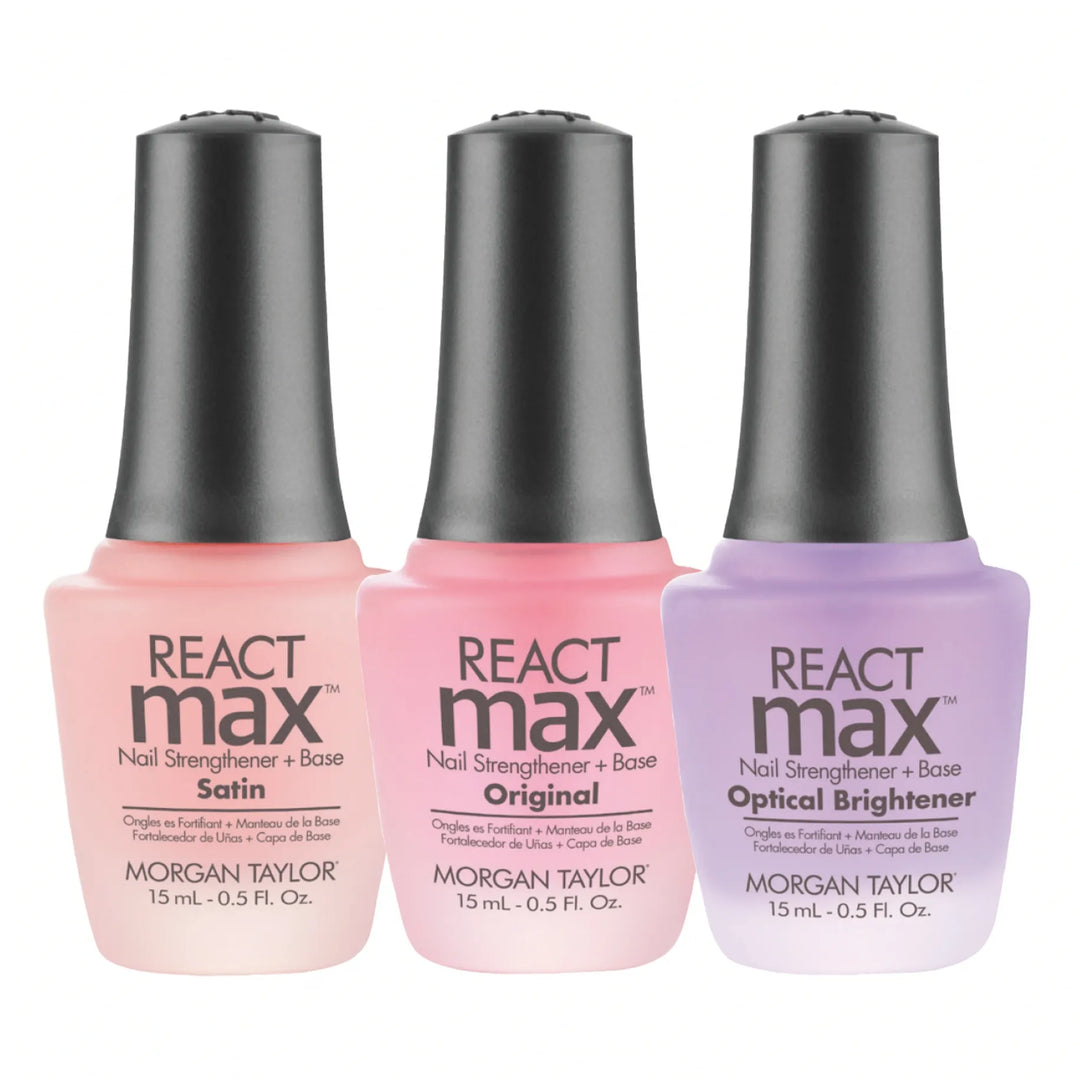 Morgan Taylor REACTmax Optical Brightener Nail Strengthener and Extended Wear Base Coat