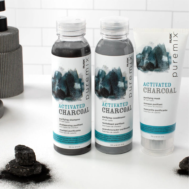 RUSK Puremix Activated Charcoal, Purifying Shampoo