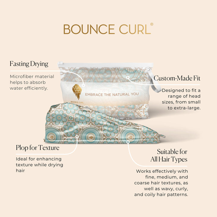 Bounce Curl Satin Microfiber Turban