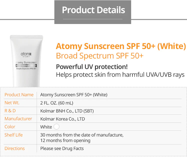 Atomy Sunscreen Beige SPF50+ PA+++ 60ml
