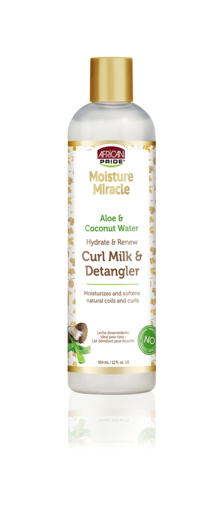 African Pride Moisture Miracle Aloe and Coconut Water Curl Milk and Detangler