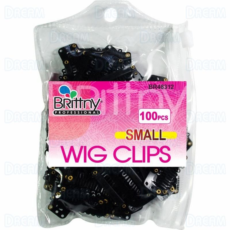 Brittny 100pcs Small Black Wig Clip