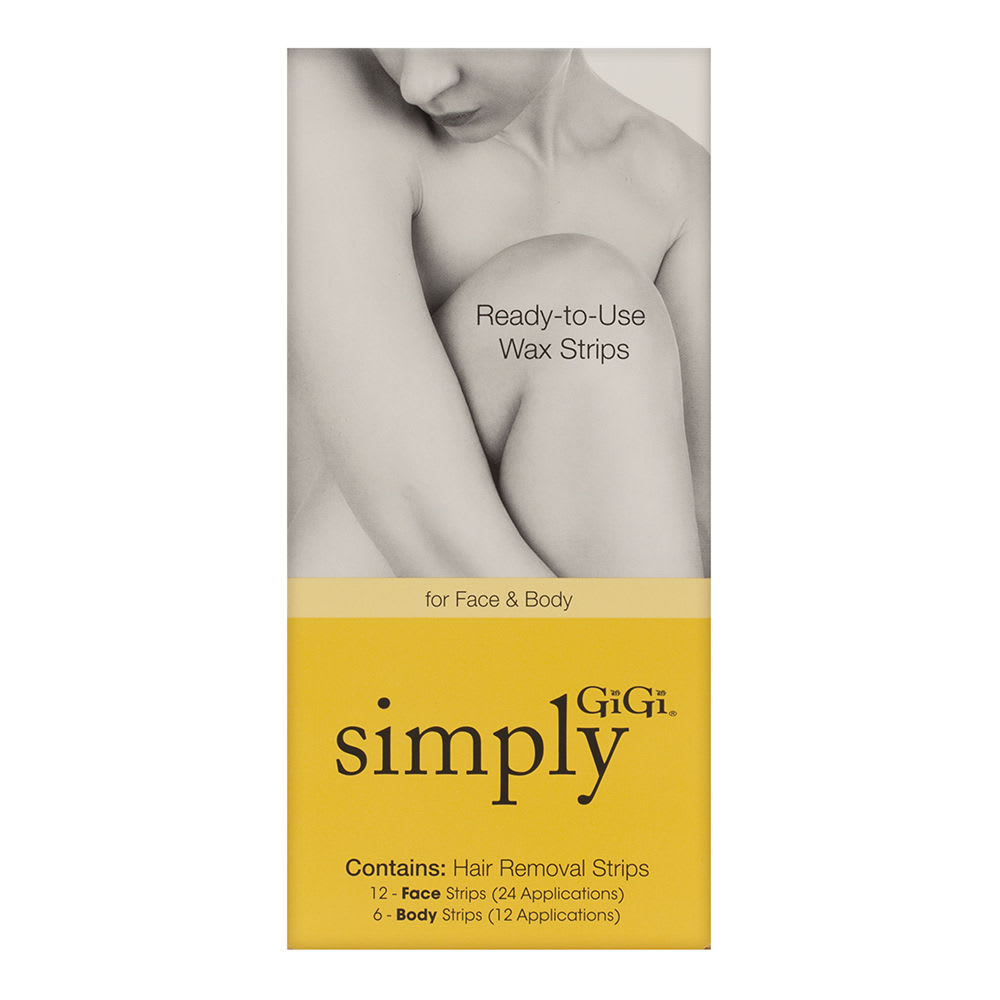 Gigi Simply Ready-to-Use Wax Strips for Face and Body
