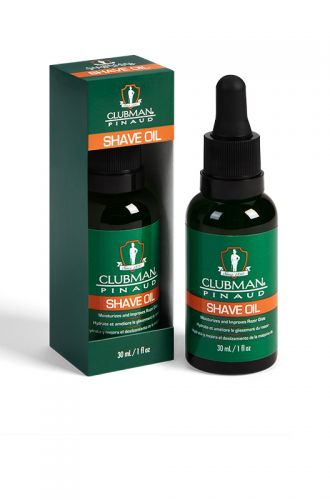Clubman Pinaud Shave Oil - Front with packaging