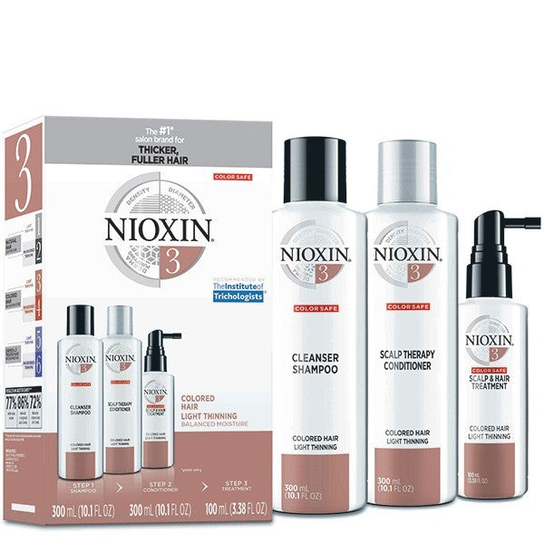 Nioxin System 3 Kit Colored Hair Light Thinning Balanced Moisture