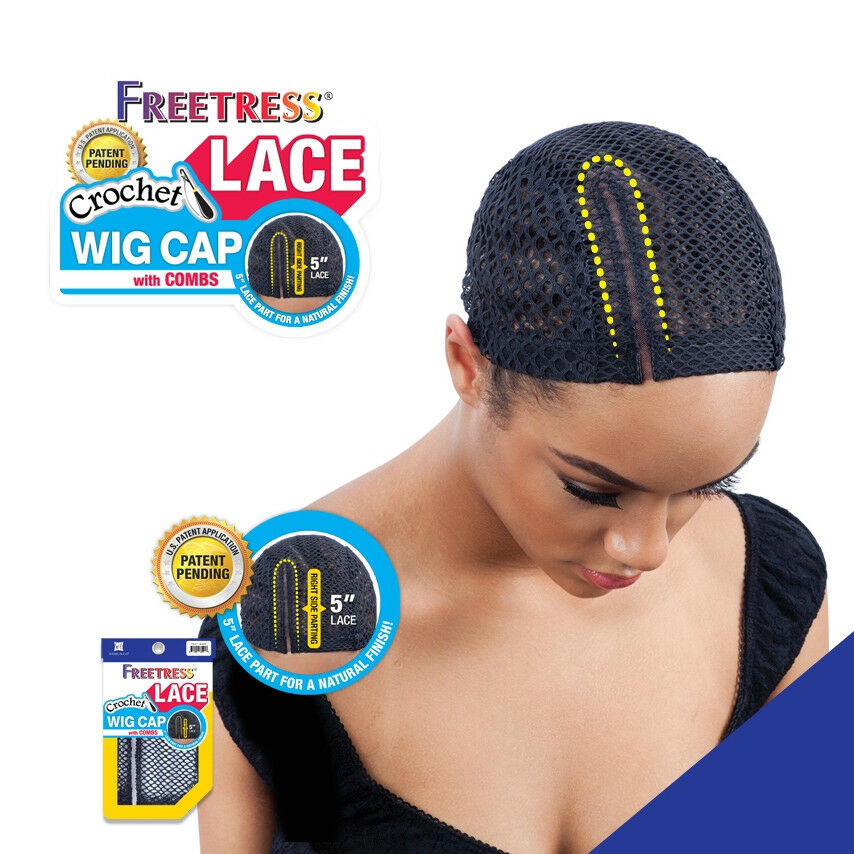FreeTress Lace Part Wig Cap For Braid And Weave With Combs